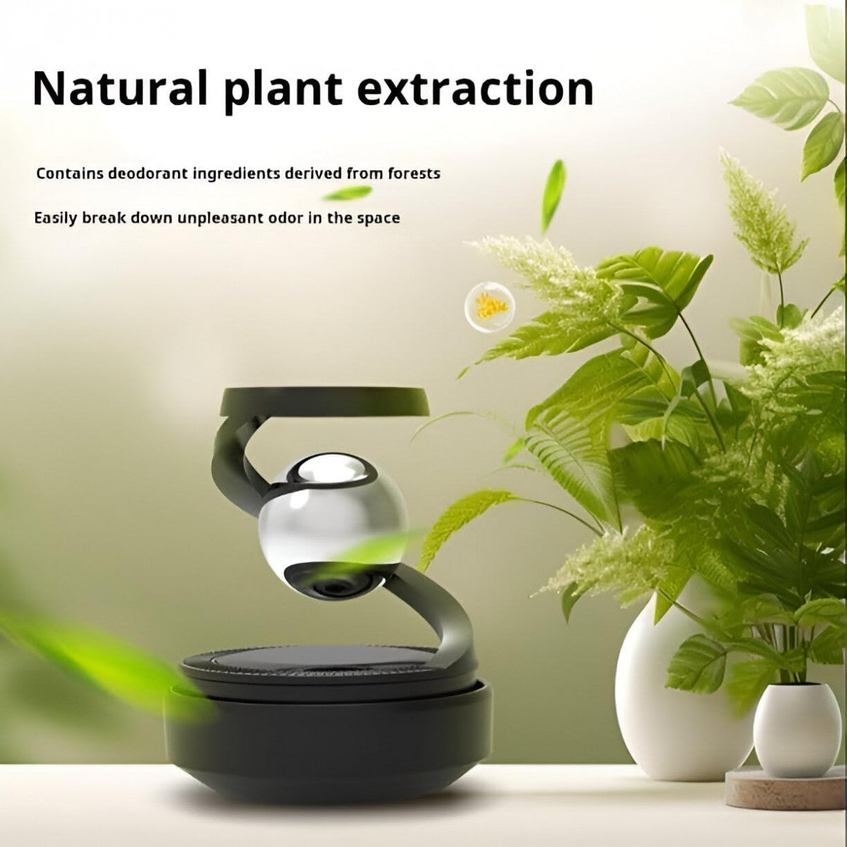 Solar Rotating Car Air Freshener – Refillable Dashboard Air Purifier, Stylish Autorotation Decoration for Car Interior, Eco-Friendly Fragrance Diffuser