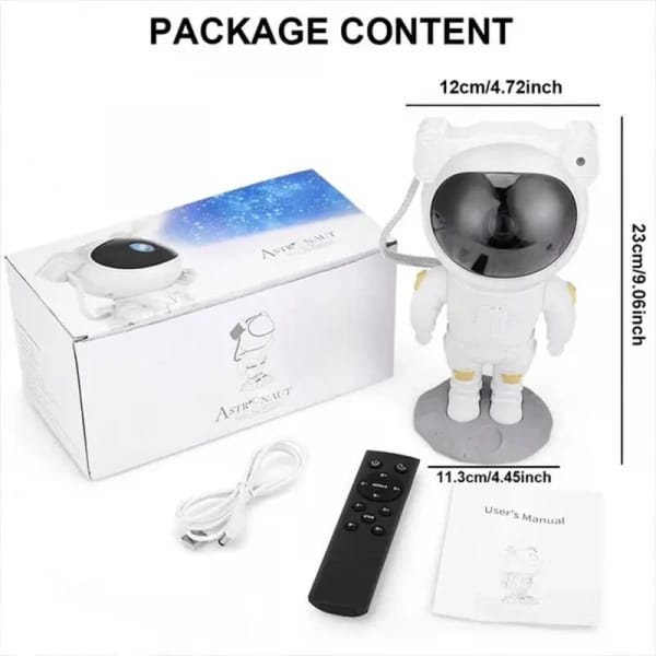 USB ASTRONAUT GALAXIES NIGHT PROJECTOR LIGHT 360° Adjustable Remote Control Timer Gaming Room Adults Bedroom Kids Baby Party Home Gifts