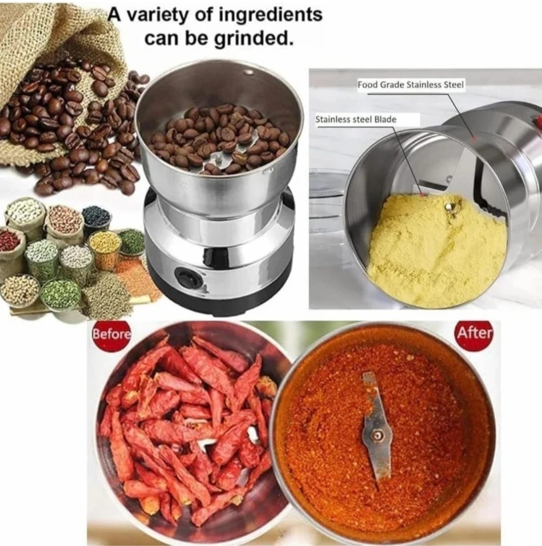 Electric Smash Machine, Multifunction Small Food Grinder Grain Grinder, Portable Coffee Bean Grinder