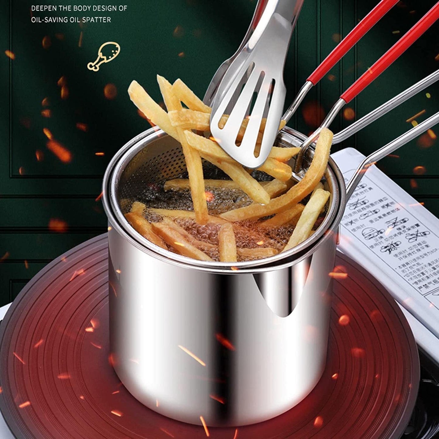 Stainless Steel Deep Fryer Pot