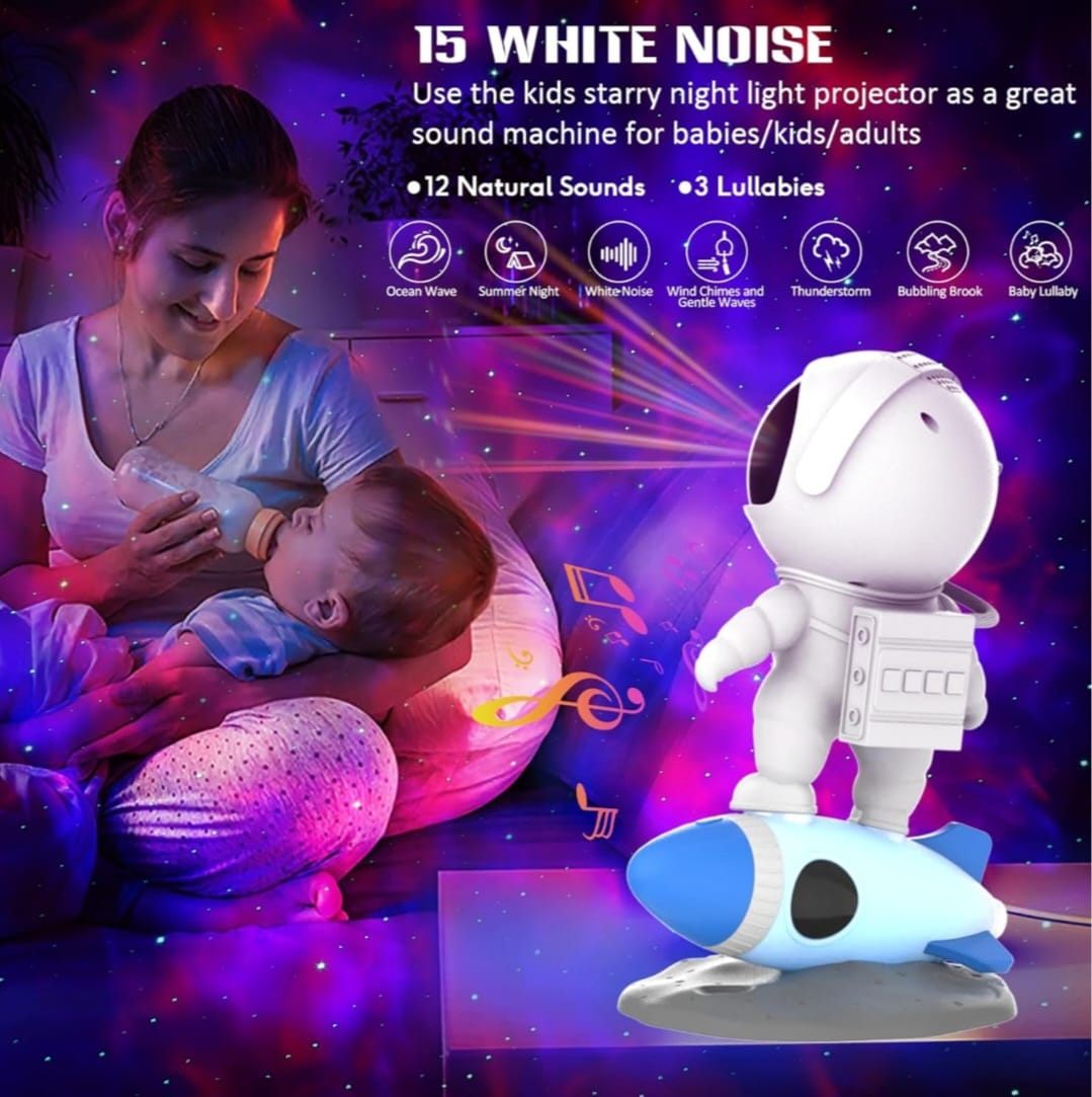 USB ASTRONAUT GALAXIES NIGHT PROJECTOR LIGHT 360° Adjustable Remote Control Timer Gaming Room Adults Bedroom Kids Baby Party Home Gifts