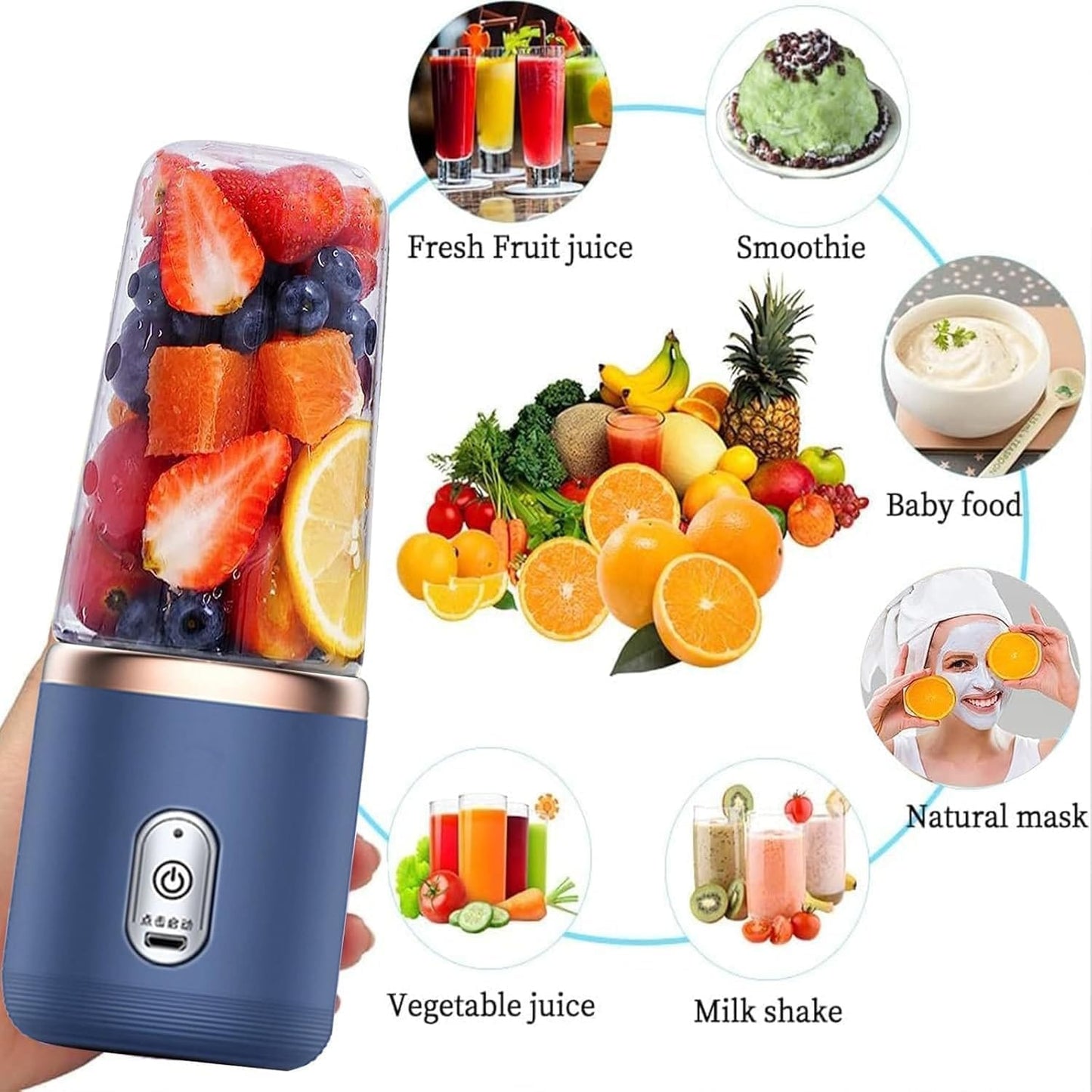 Mini Rechargeable Blender for Smoothies & Shakes