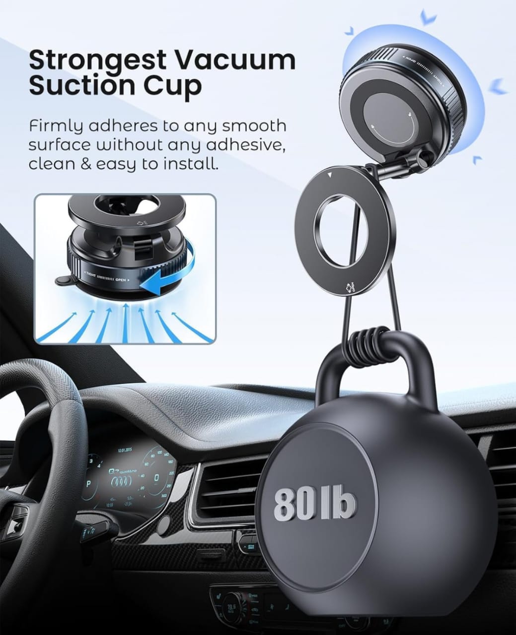 Vacuum Suction Magnetic Bracket
