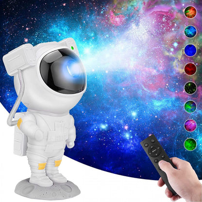 USB ASTRONAUT GALAXIES NIGHT PROJECTOR LIGHT 360° Adjustable Remote Control Timer Gaming Room Adults Bedroom Kids Baby Party Home Gifts