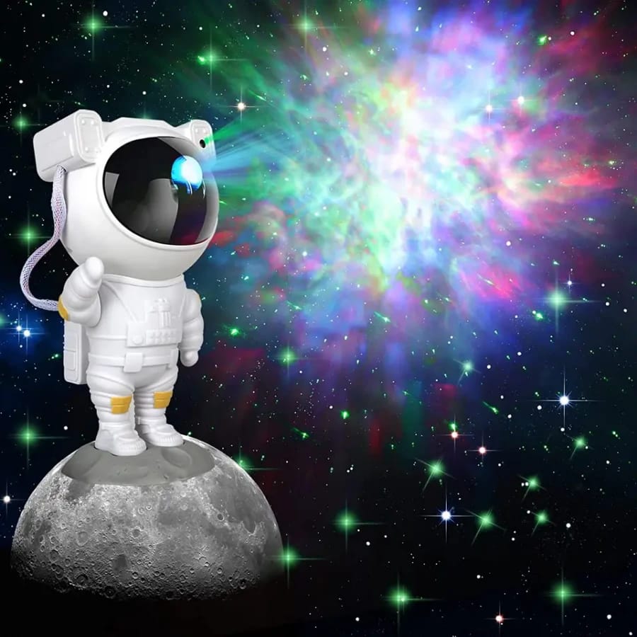 USB ASTRONAUT GALAXIES NIGHT PROJECTOR LIGHT 360° Adjustable Remote Control Timer Gaming Room Adults Bedroom Kids Baby Party Home Gifts