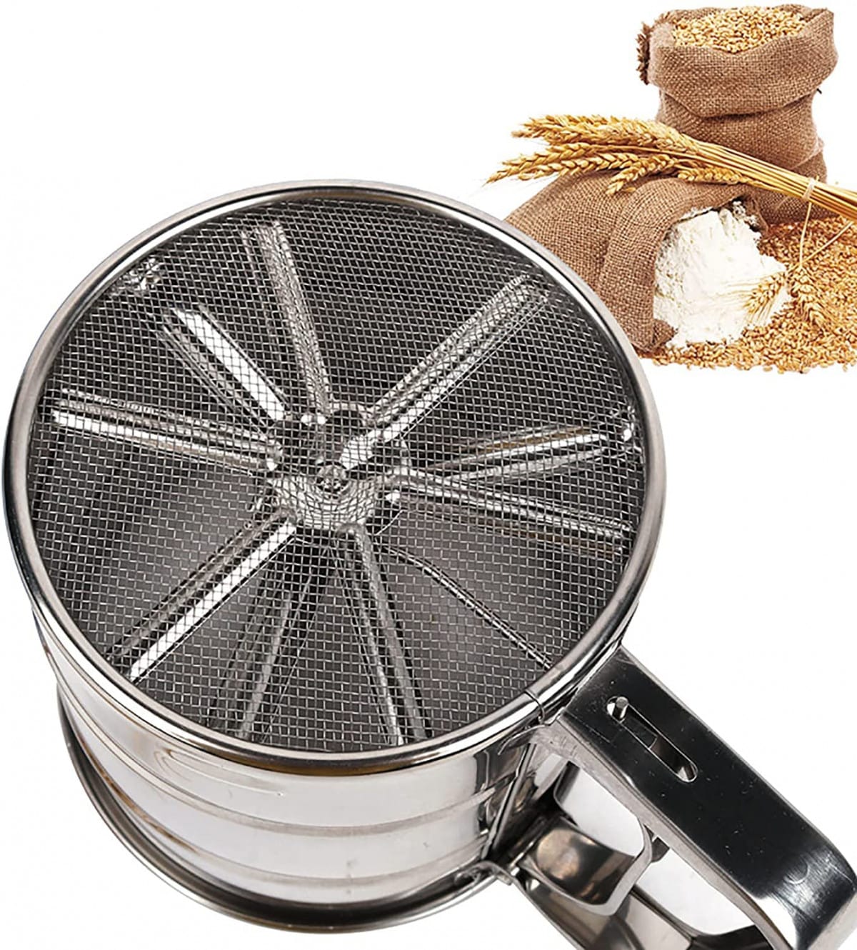 🥮 Stainless Steel Baking Flour Sifter – Perfect Baking Tool!
