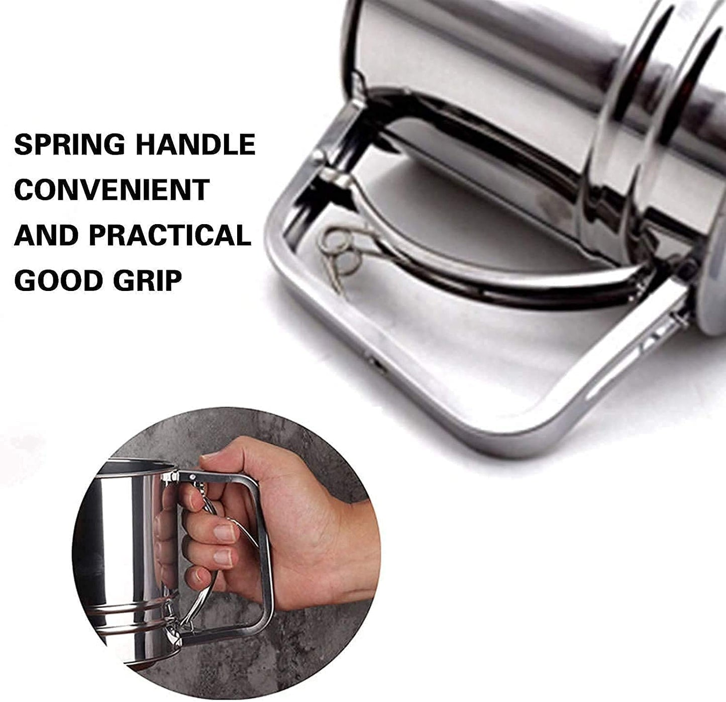 🥮 Stainless Steel Baking Flour Sifter – Perfect Baking Tool!