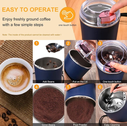 Portable Electric Coffee Grinder Stainles Steel Nuts Coffee Bean Grinding Machine Portable Kitchen Profession Ceramic Grinder Coffeeware