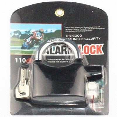 Alarm Security Lock With Motion Sensor And 3 Keys, Metallic Finish - Key Lock Cash on Delivery 🚚