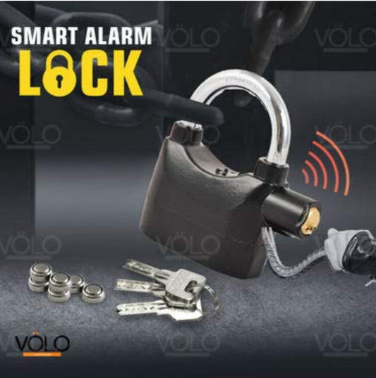 Alarm Security Lock With Motion Sensor And 3 Keys, Metallic Finish - Key Lock Cash on Delivery 🚚
