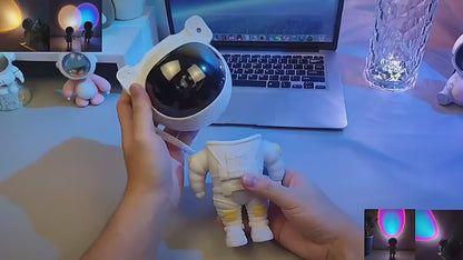USB ASTRONAUT GALAXIES NIGHT PROJECTOR LIGHT 360° Adjustable Remote Control Timer Gaming Room Adults Bedroom Kids Baby Party Home Gifts